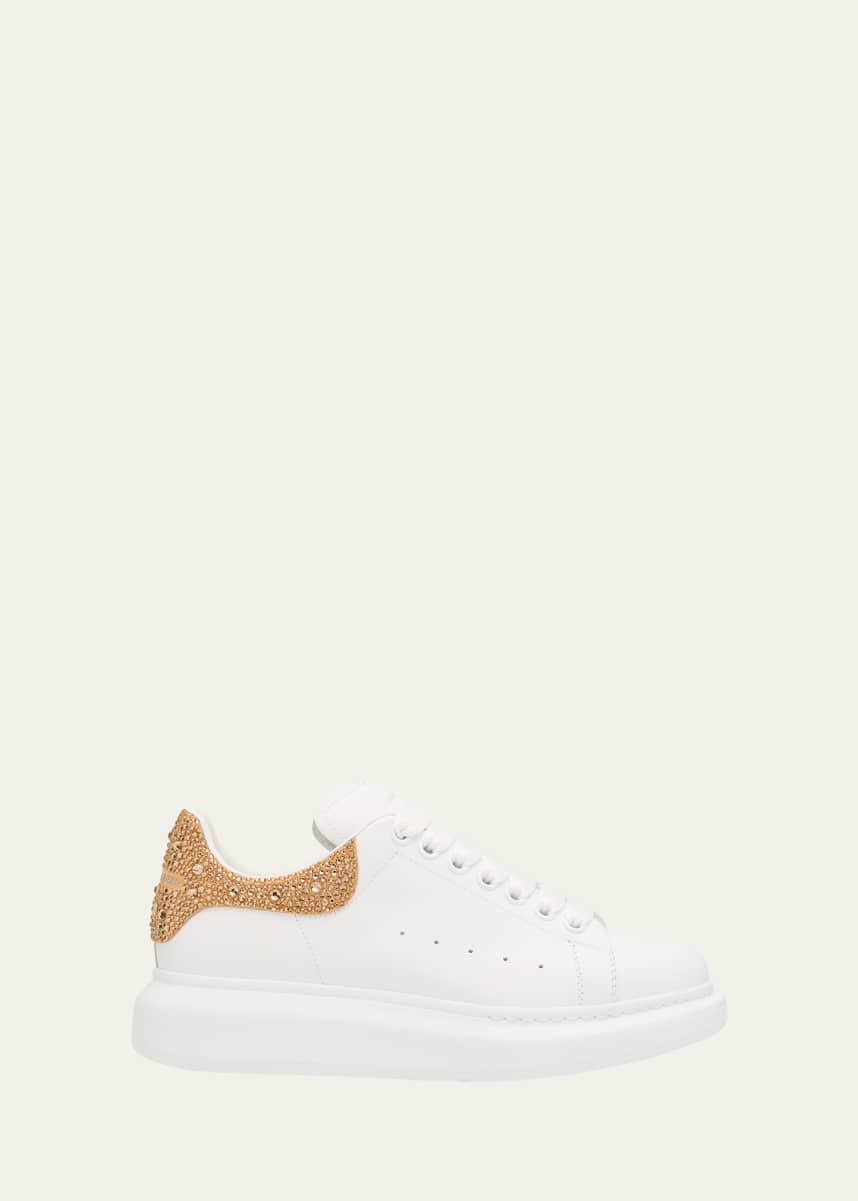 McQueen Snakeskin-Print Leather Oversized Low-Top Sneakers
