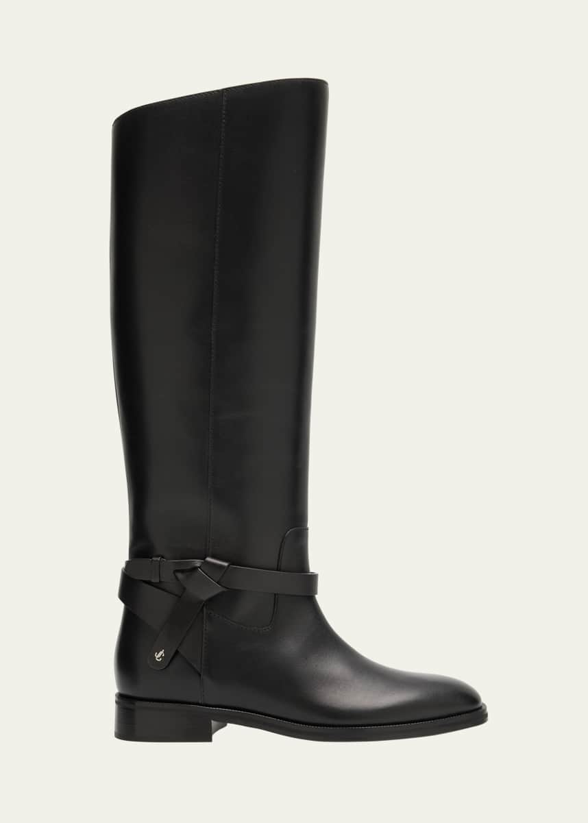 Jimmy Choo Lawton Leather Knee Boots