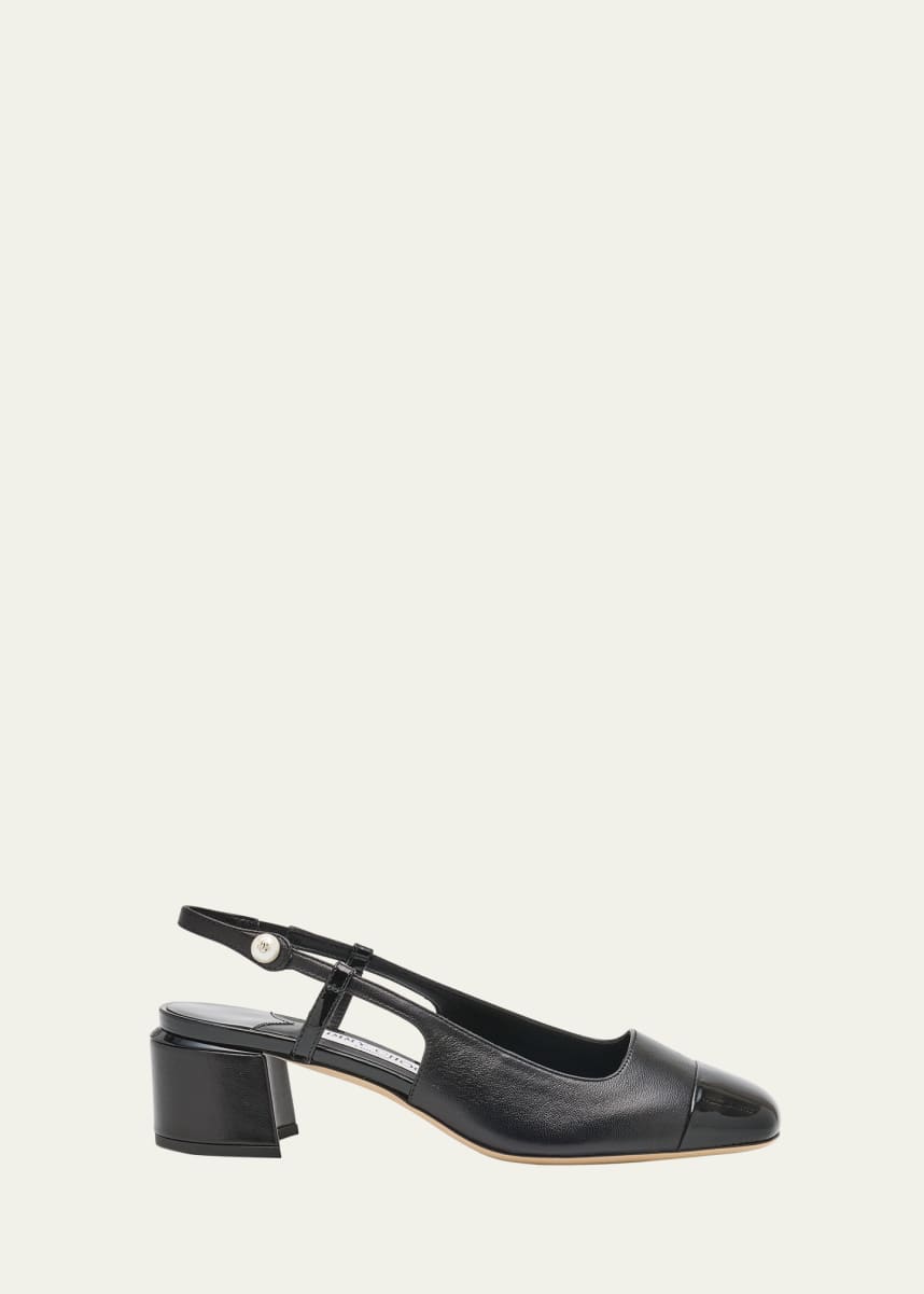 Jimmy Choo Elisa Leather Slingback Pumps