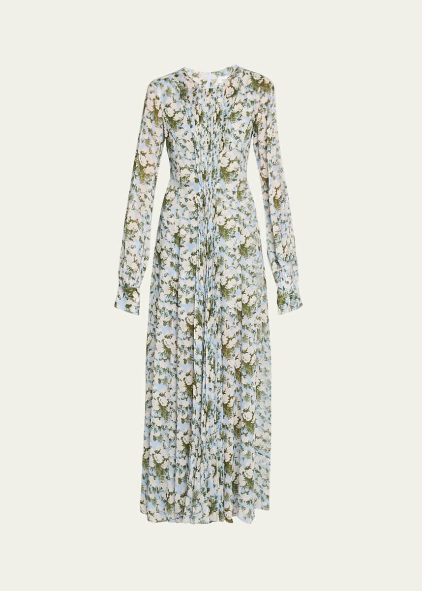 Prabal Gurung Long-Sleeve Floral Maxi Dress