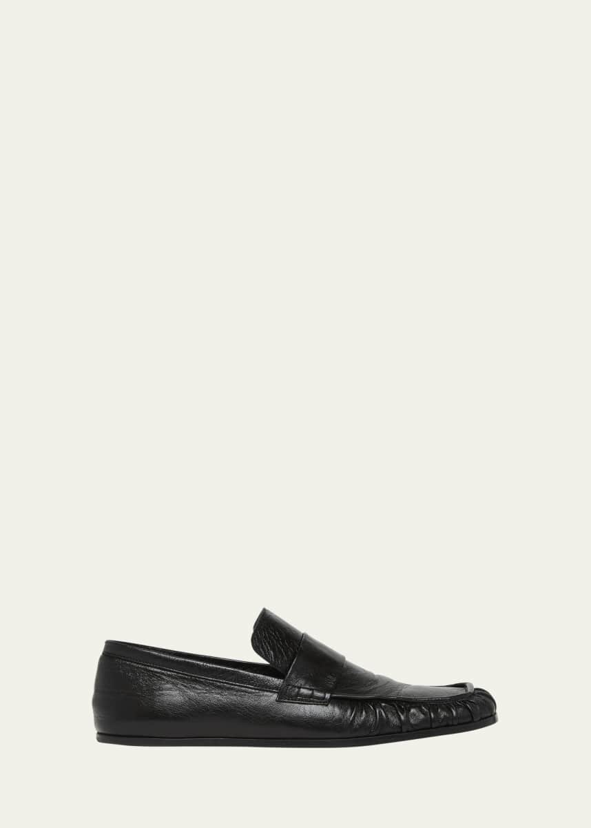 Jil Sander Leather Slip-On Loafers