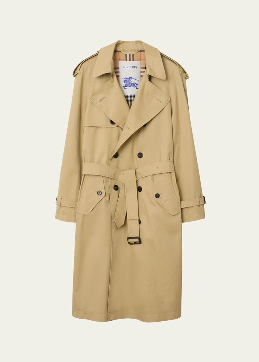 Burberry Men's Mid-Length Gabardine Trench Coat