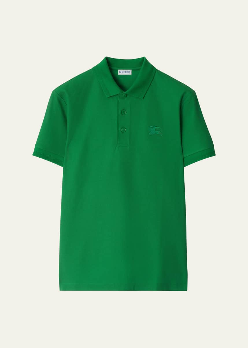 Burberry Men's Eddie Check-Placket Polo Shirt