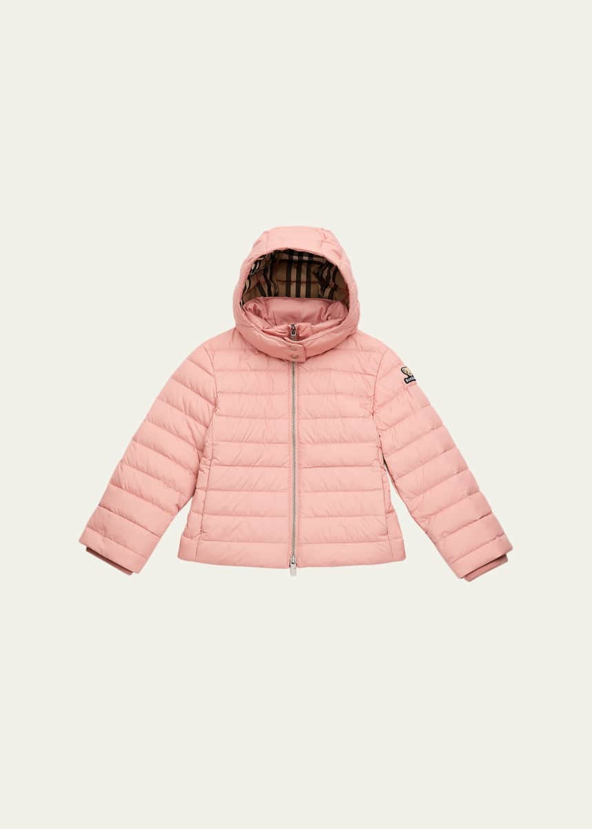 Burberry Girl's Cecilia Hooded Down Jacket, Size Newborn-10