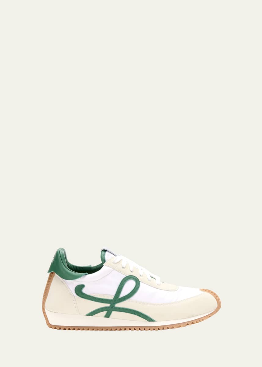 Loewe Men's Flow Runner 2.0 Nylon and Suede Sneakers