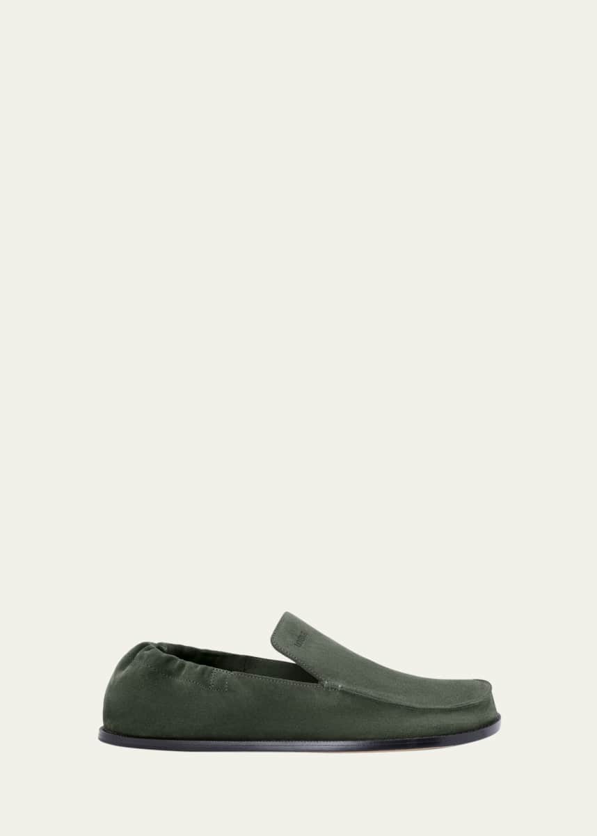 Loewe Men's Flex Suede Moc-Toe Loafers