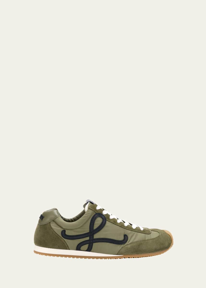 Loewe Men's Ballet Runner 2.0 Nylon and Calfskin Sneakers