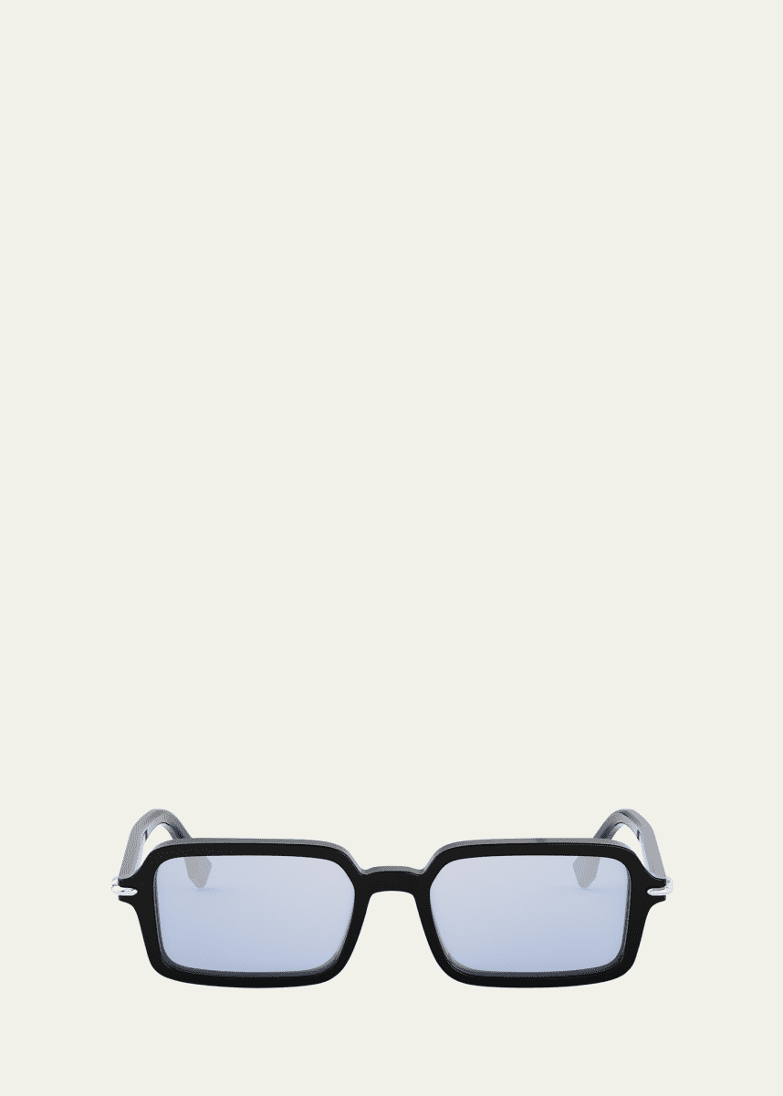 Fendi Selleria Acetate Rectangular Sunglasses