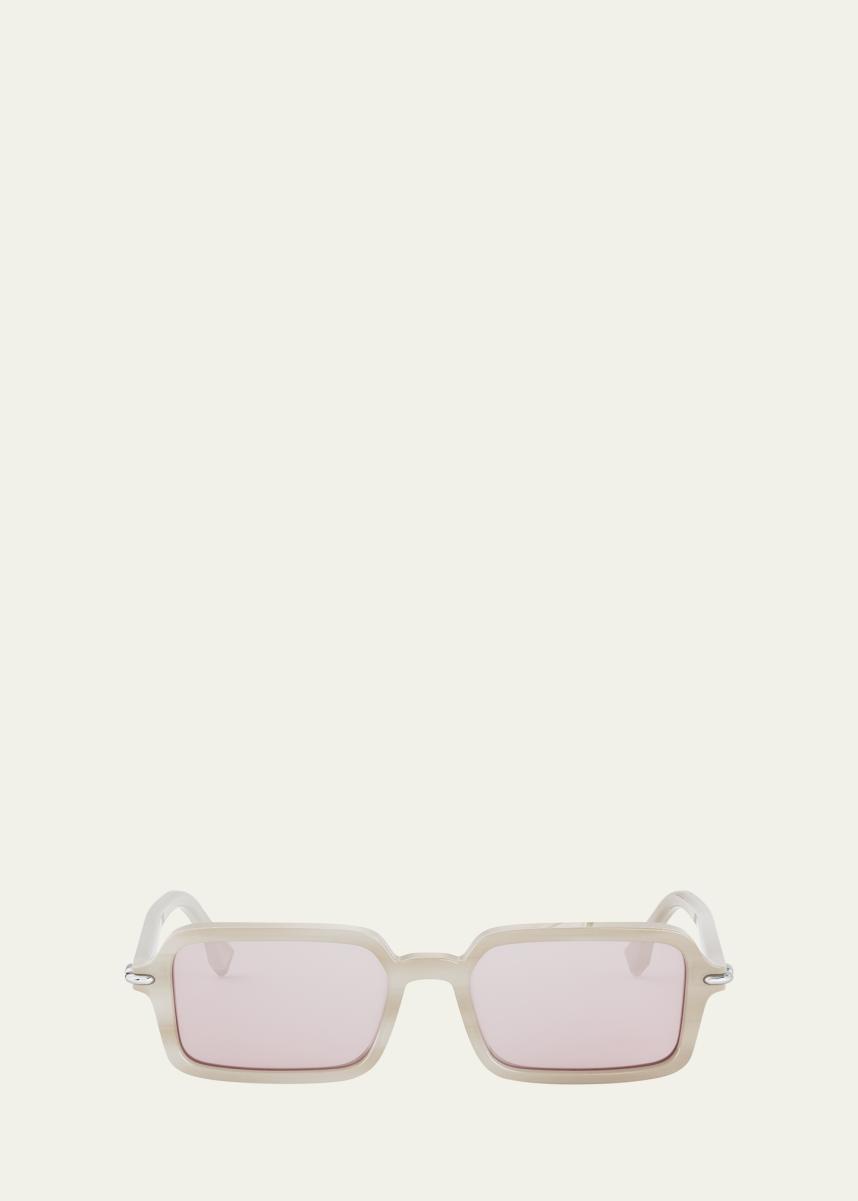 Fendi Selleria Acetate Rectangular Sunglasses - Bergdorf Goodman