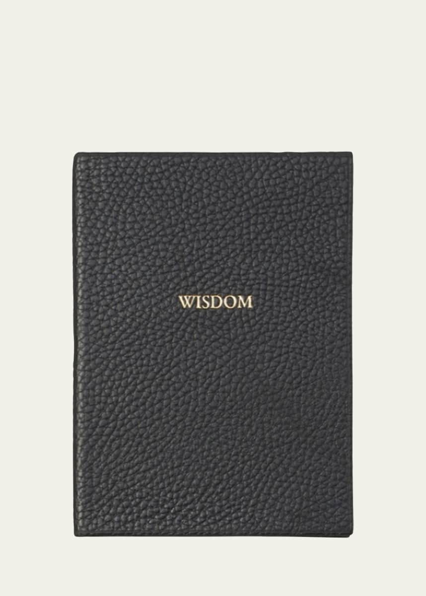 Monica Rich Kosann "Wisdom" Leather Journal Black
