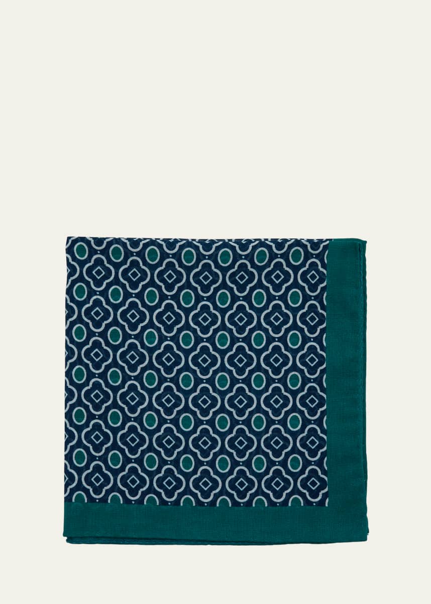 Anderson & Sheppard Men's Cotton Mosaic Pocket Square