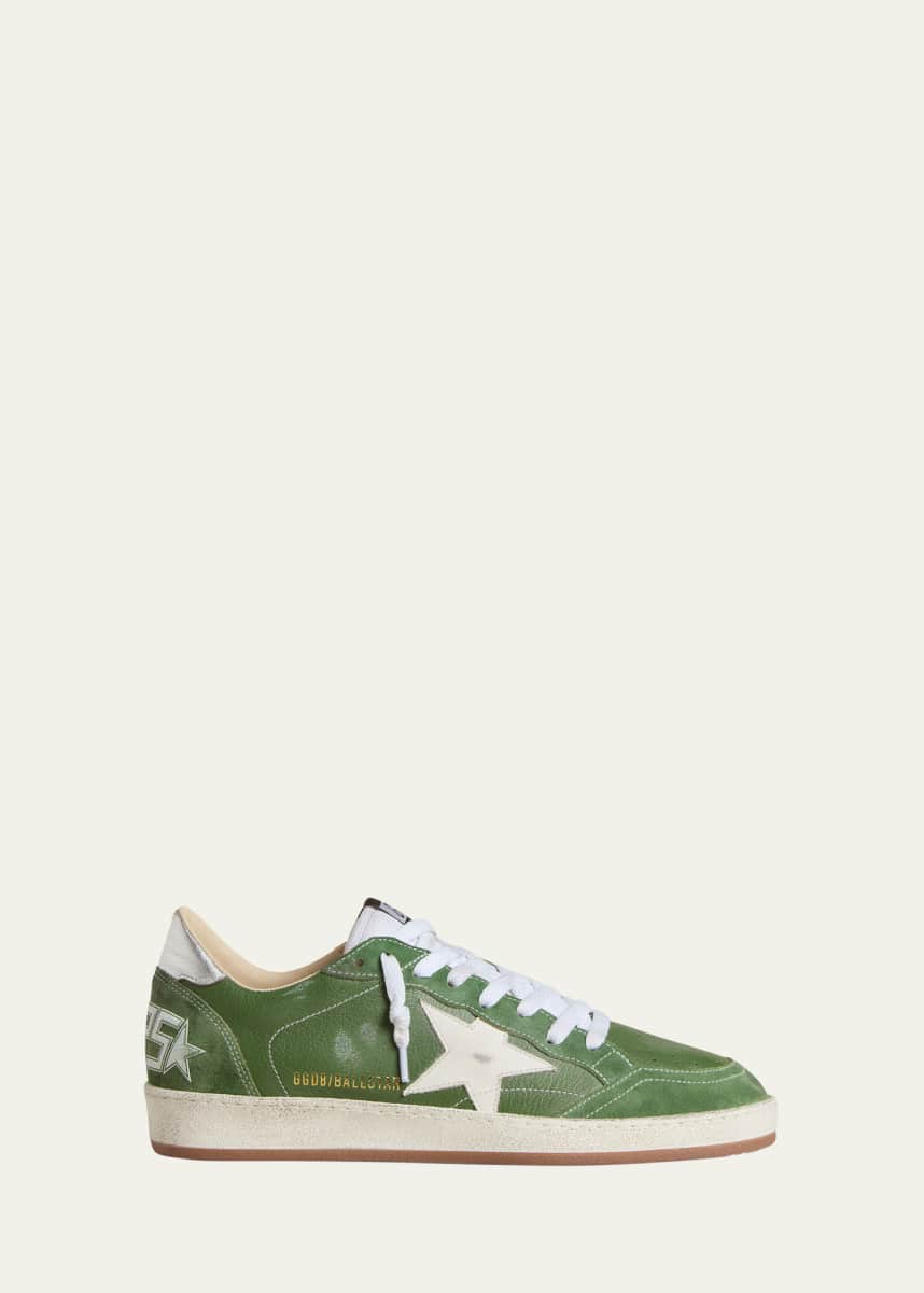 Golden Goose Men's Ball Star Leather and Nylon Low-Top Sneakers