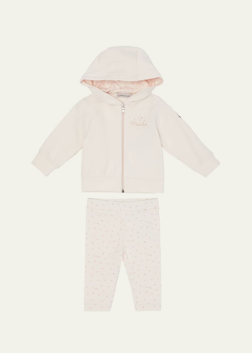 Moncler Girl's Hoodie & Star-Print Leggings, Size 1M-3