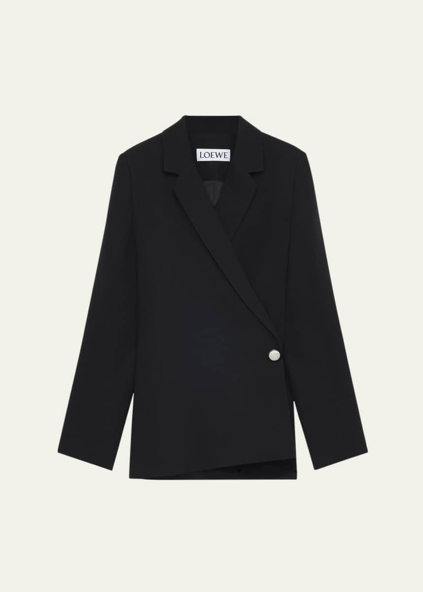 Loewe Pebble Single-Breasted Wrap Blazer