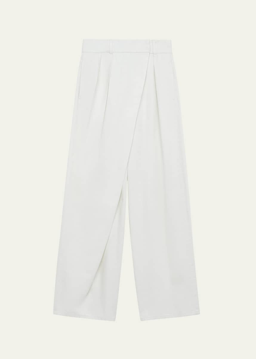 Loewe Pleated Wrap Wide-Leg Jeans