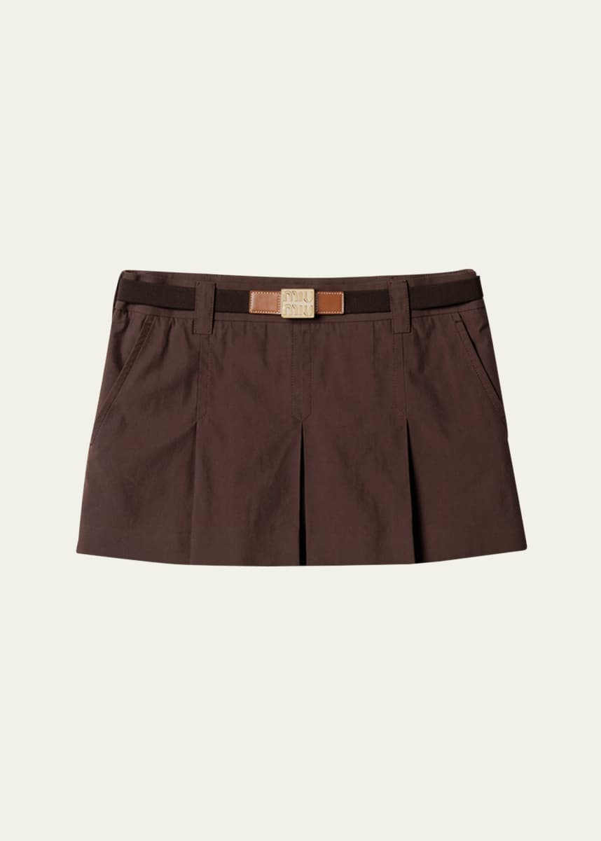Miu Miu Panama Mini Pleated Skirt