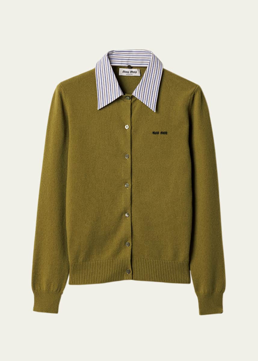 Miu Miu Collared Cashmere Cardigan