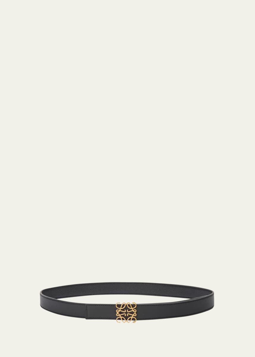 Loewe Anagram Reversible Grained Leather Belt