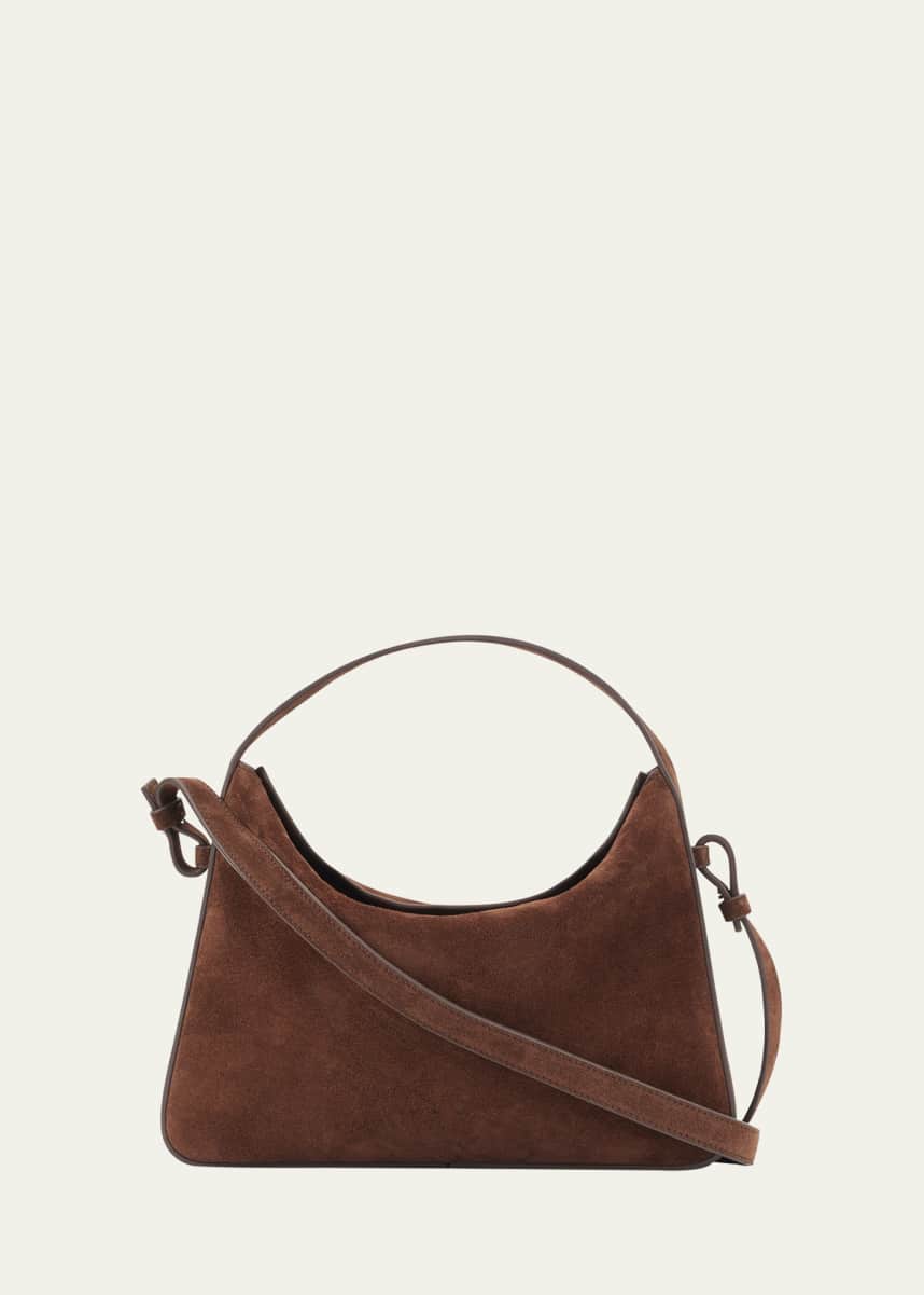 Aesther Ekme Soft Baguette Calfskin Suede Crossbody Bag