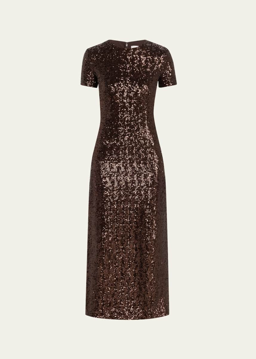Michael Kors Collection Sequined Midi T-Shirt Dress