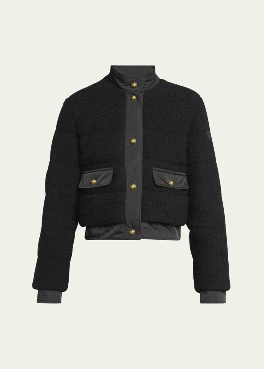 Moncler Blandy Tweed Short Down Jacket