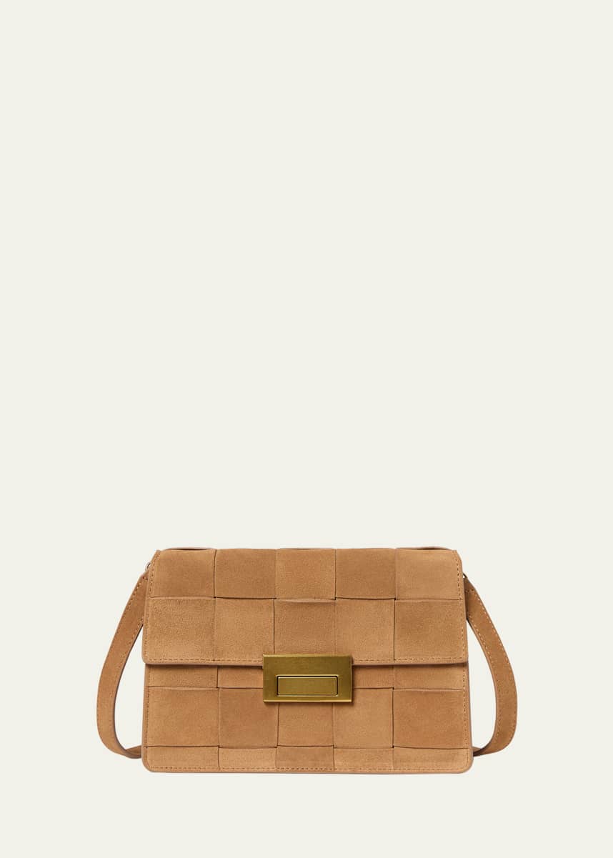 Loeffler Randall Delphine Woven Suede Crossbody Bag