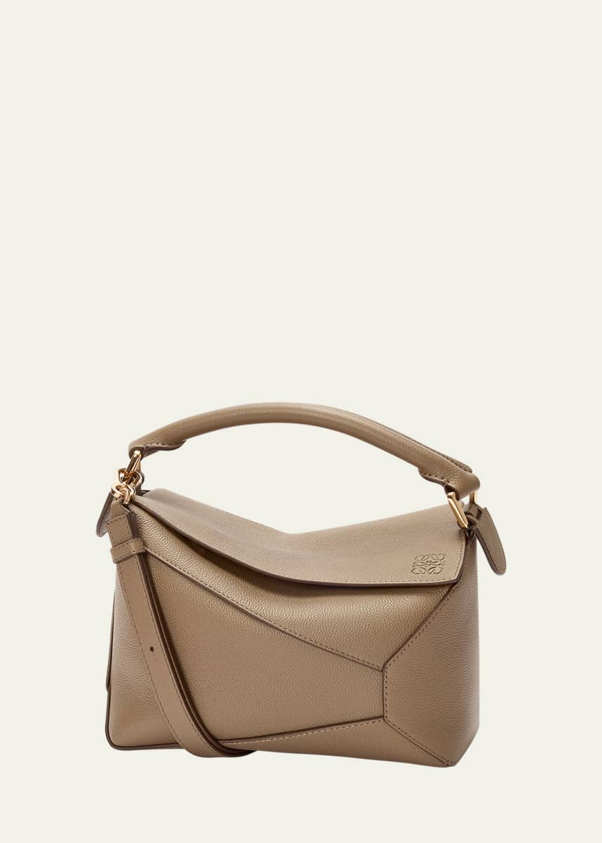 Loewe Puzzle Edge Small Top-Handle Bag in Grain Leather
