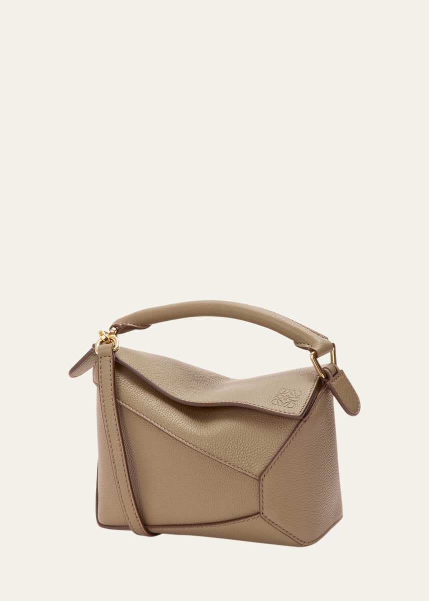 Loewe Puzzle Edge Mini Top-Handle Bag in Grain Leather