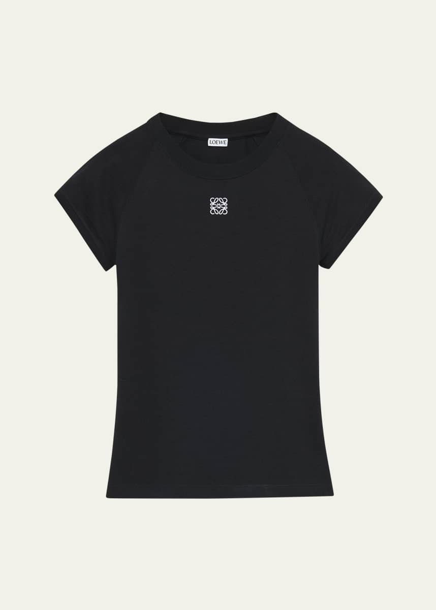 Loewe Ribbed Anagram Short-Sleeve Tee