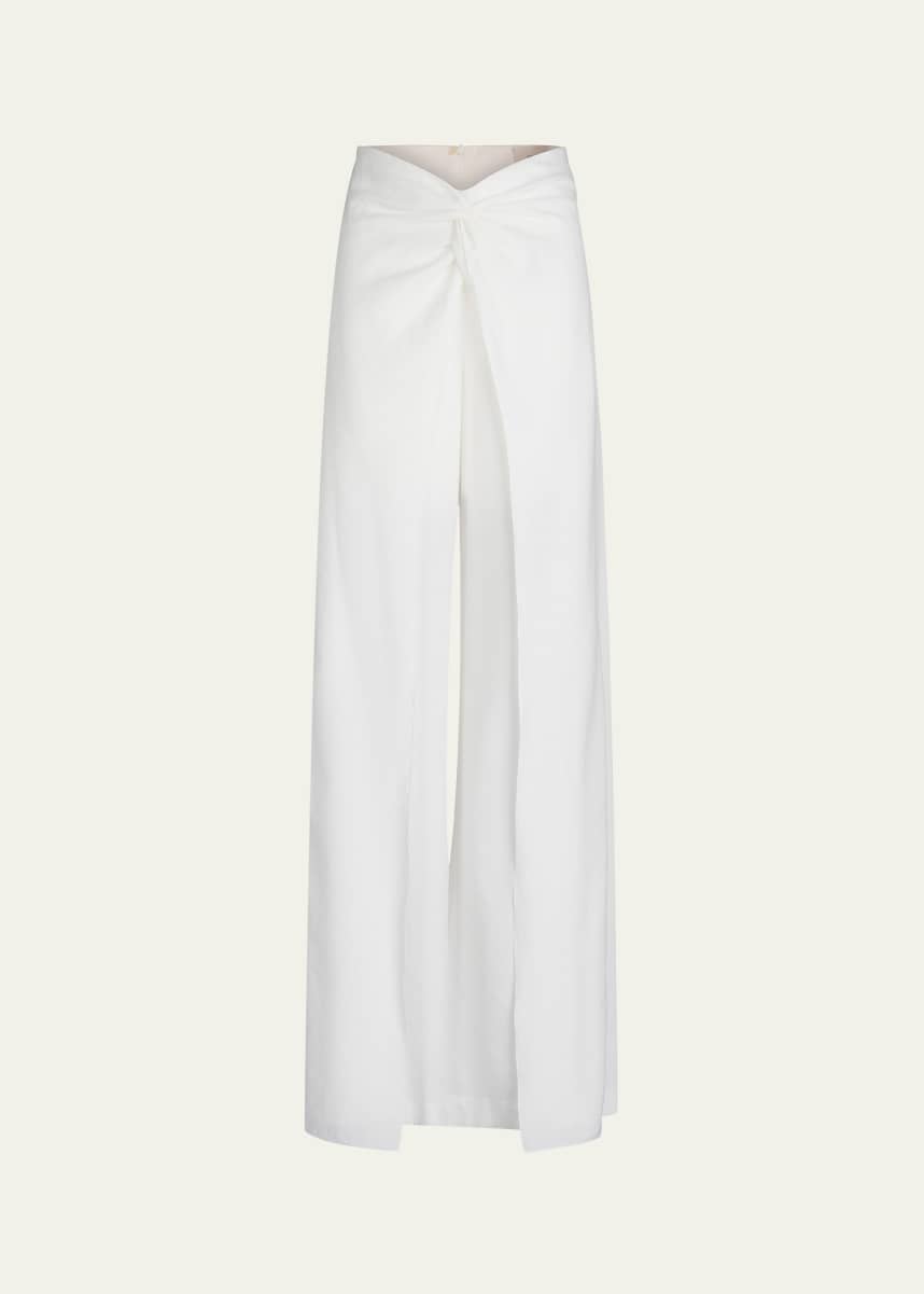 Silvia Tcherassi Canturipe Twist-Front Wide Leg Pants
