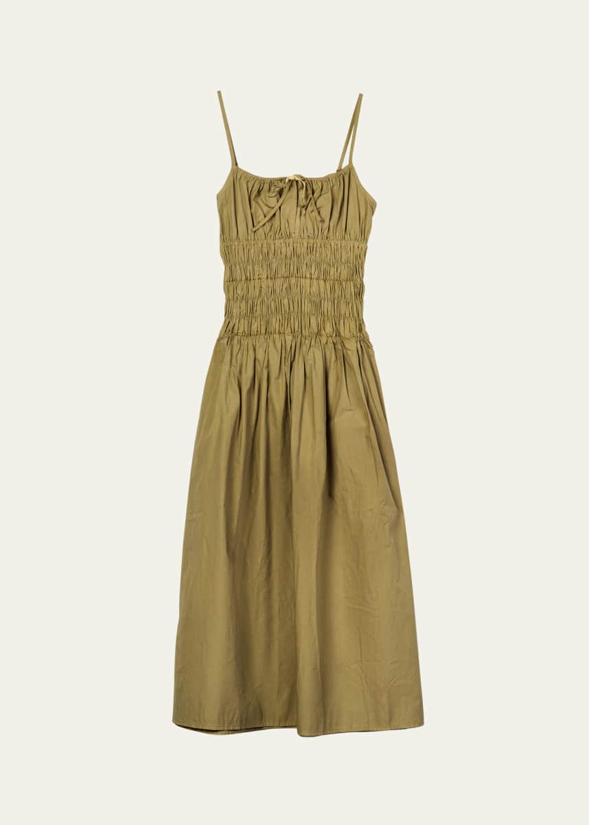 Ciao Lucia Russo Smocked Cotton Midi Dress