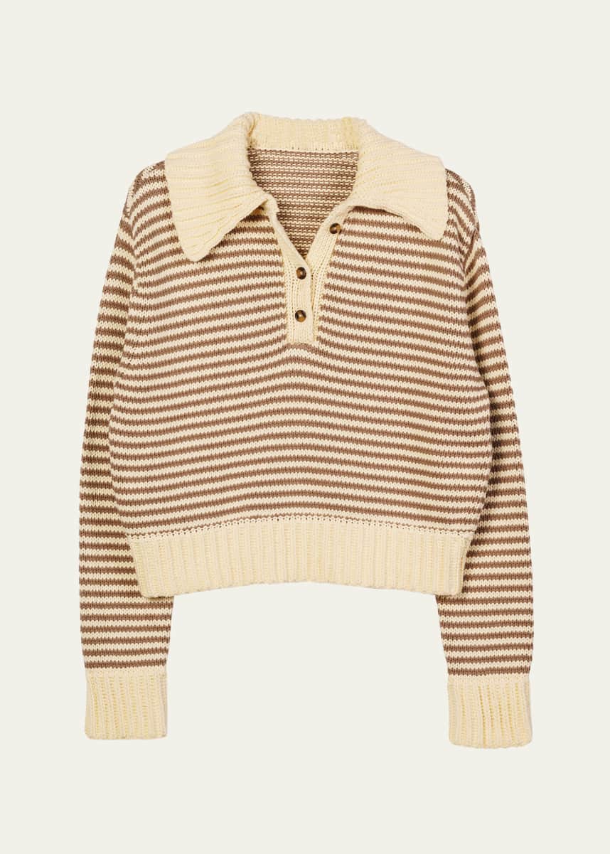 Ciao Lucia Doro Stripe Henley Sweater