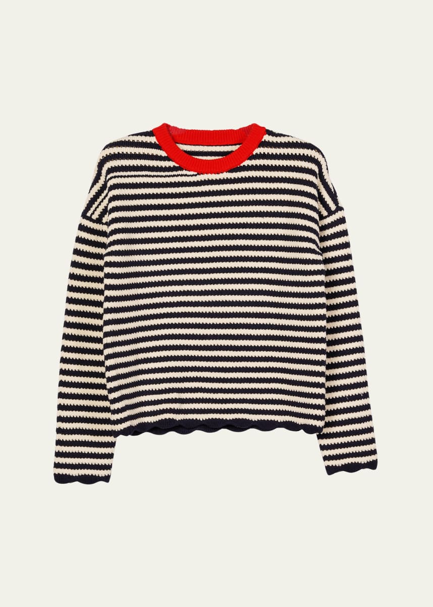 Ciao Lucia Febo Stripe Crochet Pullover