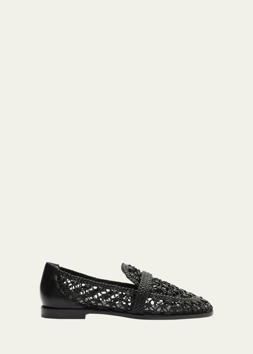 Alexandre Birman Jane Woven Leather Loafers