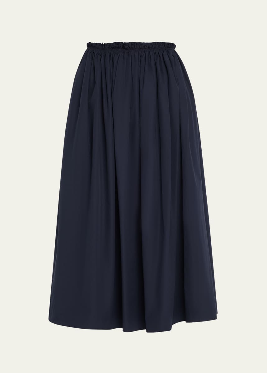 Gabriela Hearst Chiara Gathered Midi Skirt
