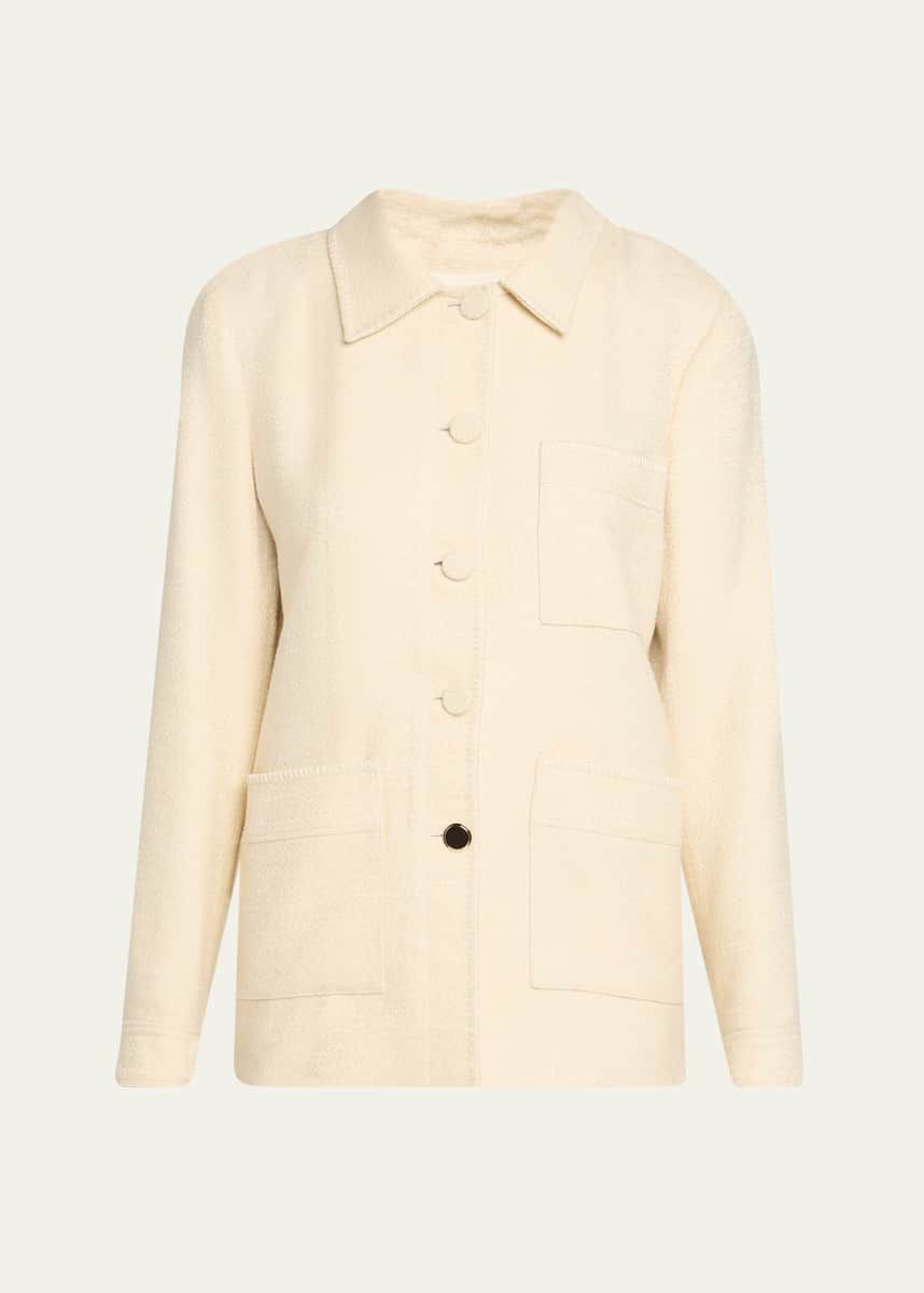 Gabriela Hearst Ulu Silk Single-Breasted Chore Jacket