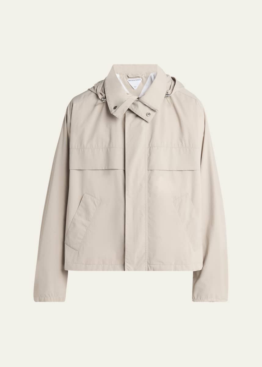 Bottega Veneta Men's Washed Technical Nylon Anorak Jacket