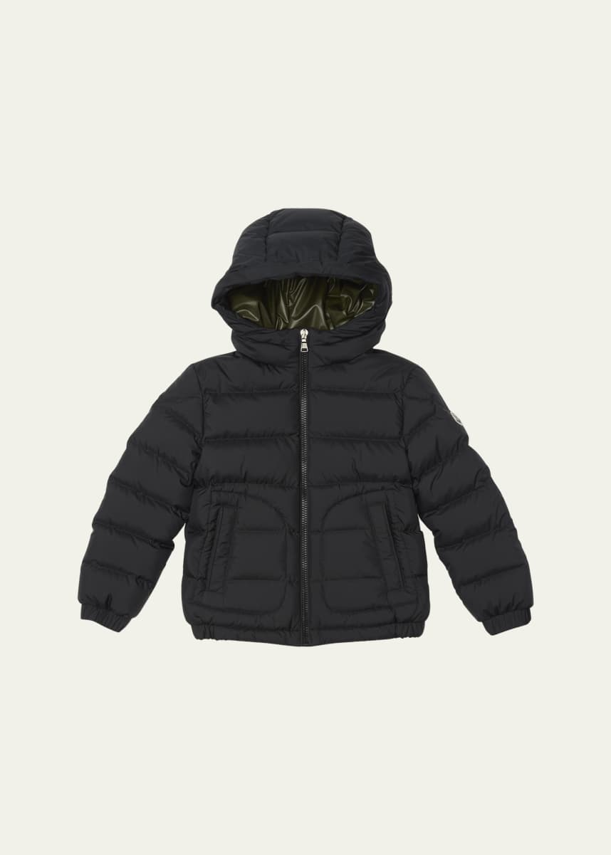 Moncler Boy's Grecois Hooded Down Jacket, Size 12-14