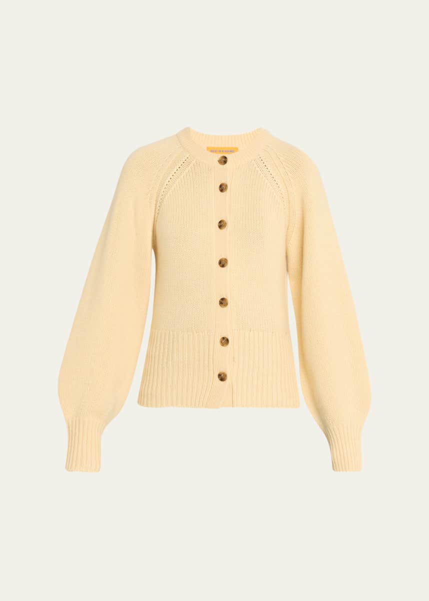 Guest in Residence Sculpted Crewneck Cashmere Cardigan - Bergdorf
