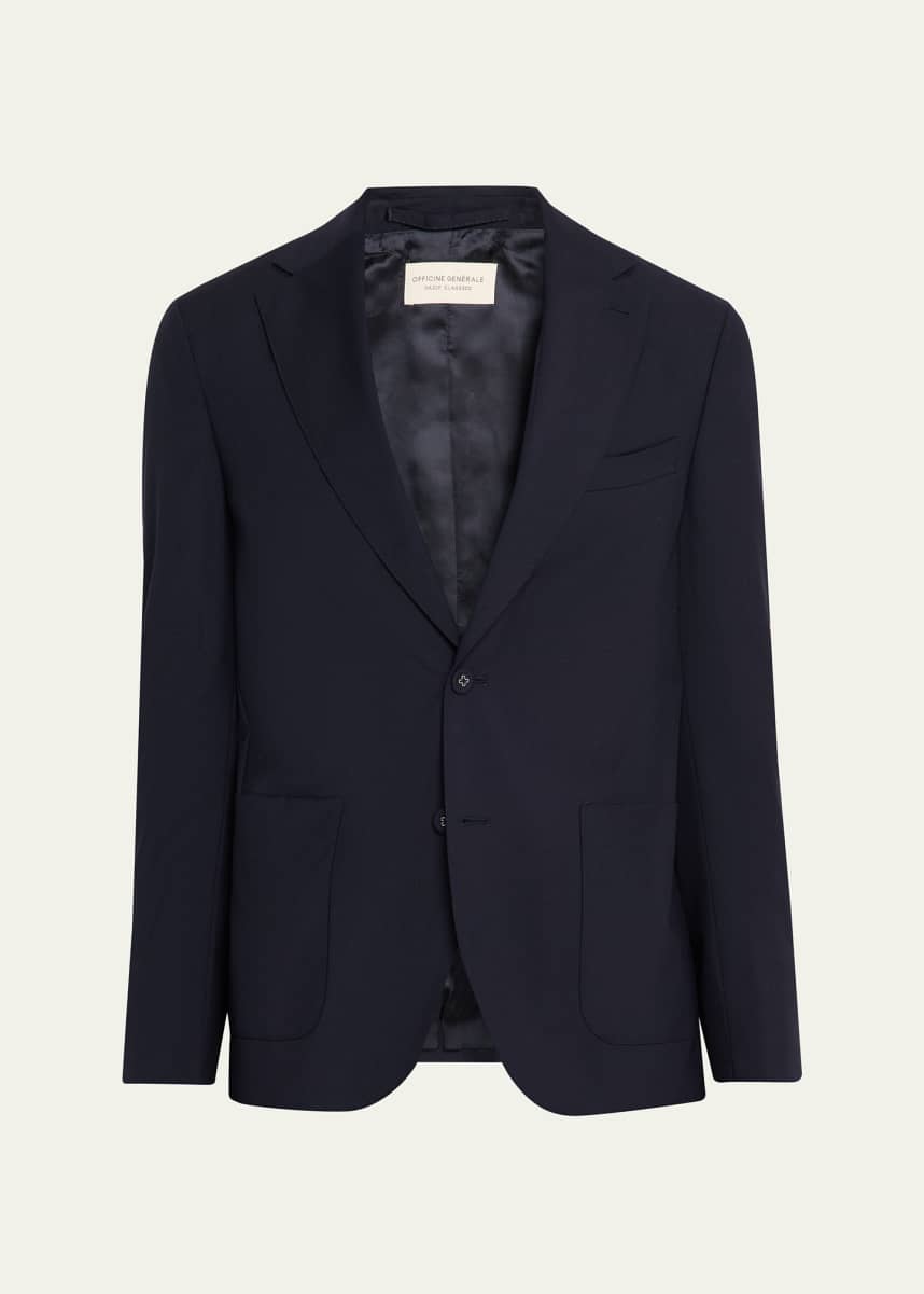 Officine Generale Men's Arthus Wool Single-Breasted Sport Coat