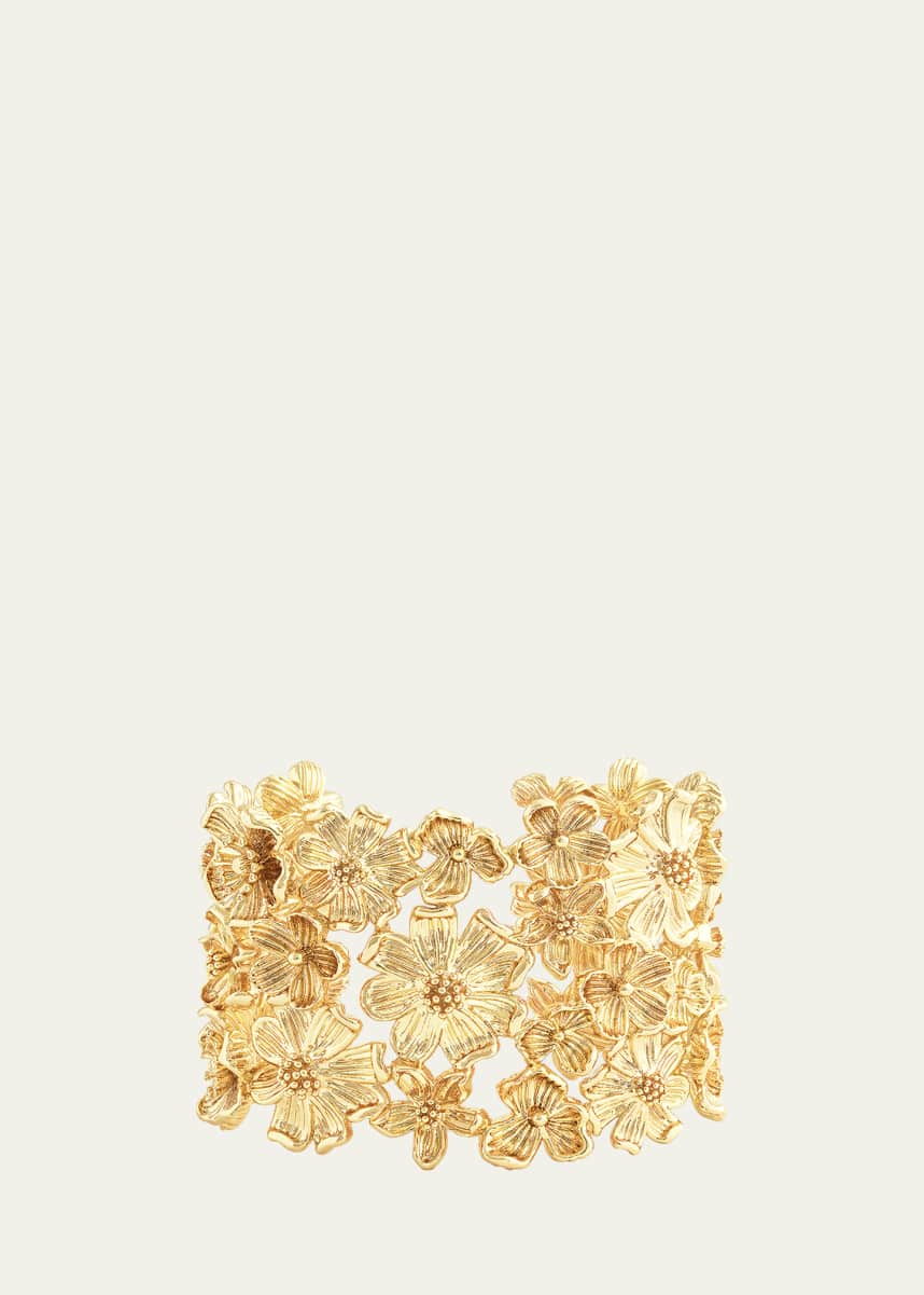Anabel Aram Jewelry Wildflowers Wide Cuff Bracelet
