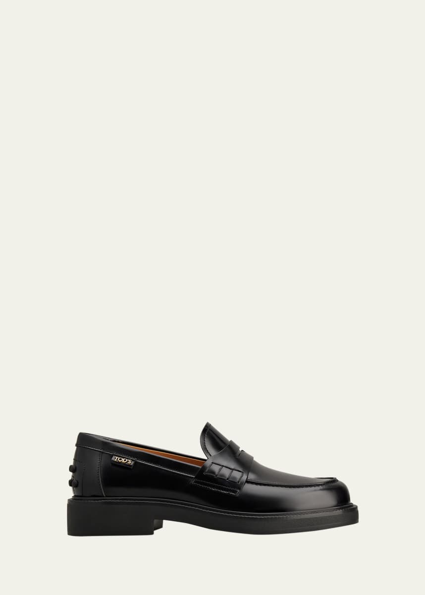 Tod's Gomma Leather Penny Loafers