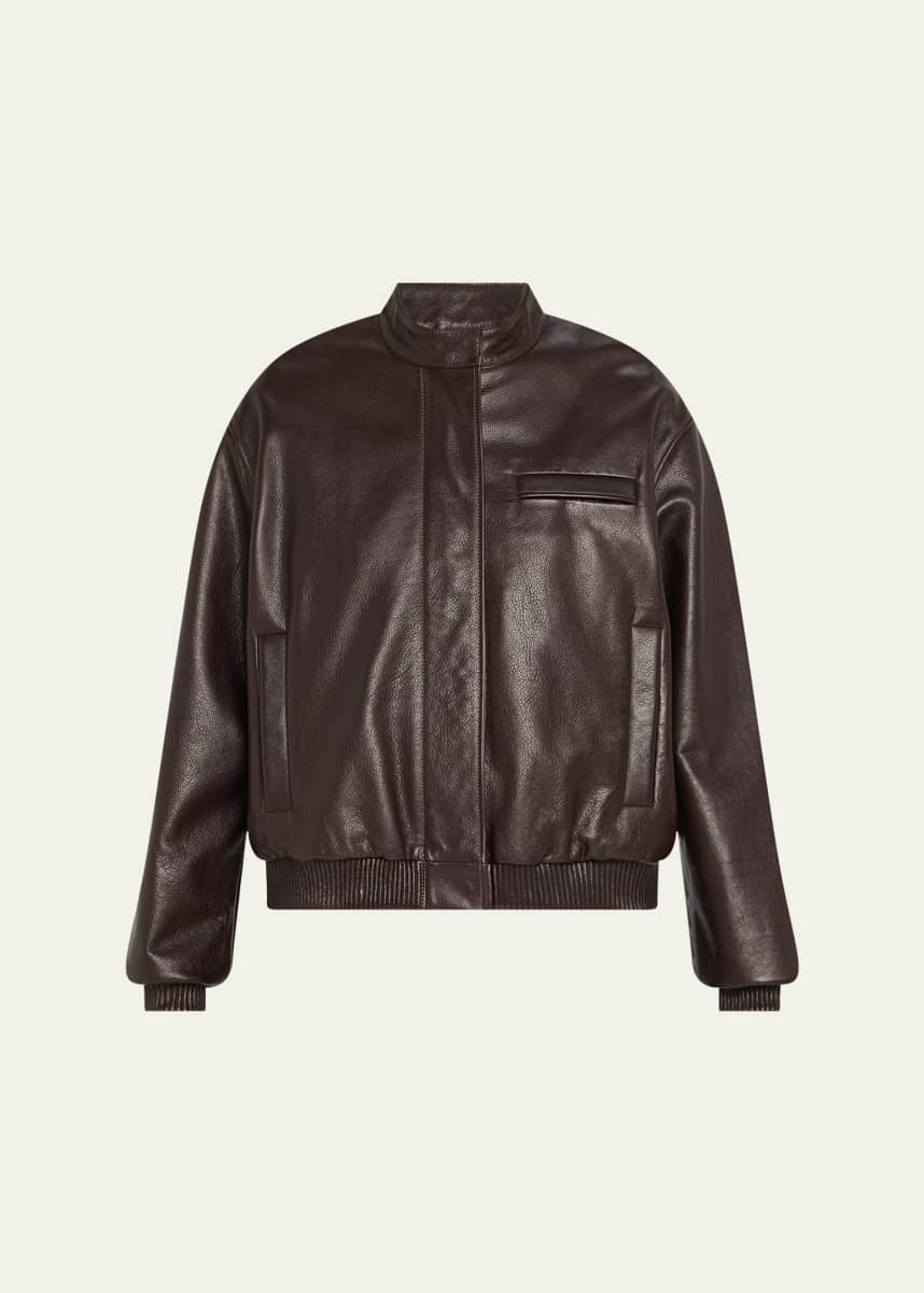 Loulou De Saison Marlow Leather Bomber Jacket