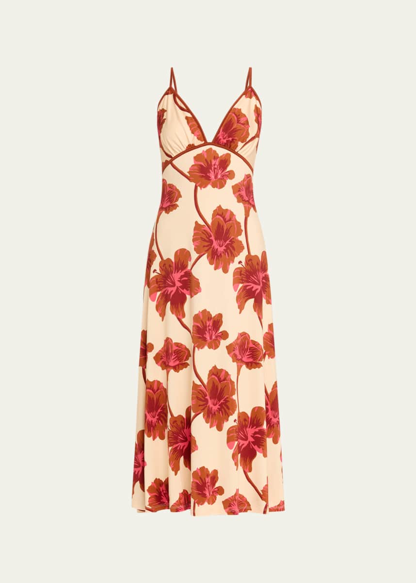 Johanna Ortiz Sendero De Astromelias Empire-Waist Ankle Dress