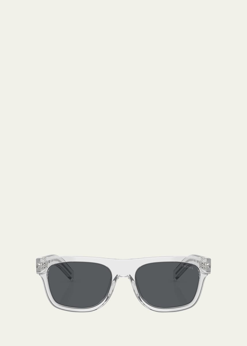 Prada Men's 0PR B12SF Metal and Plastic Square Sunglasses