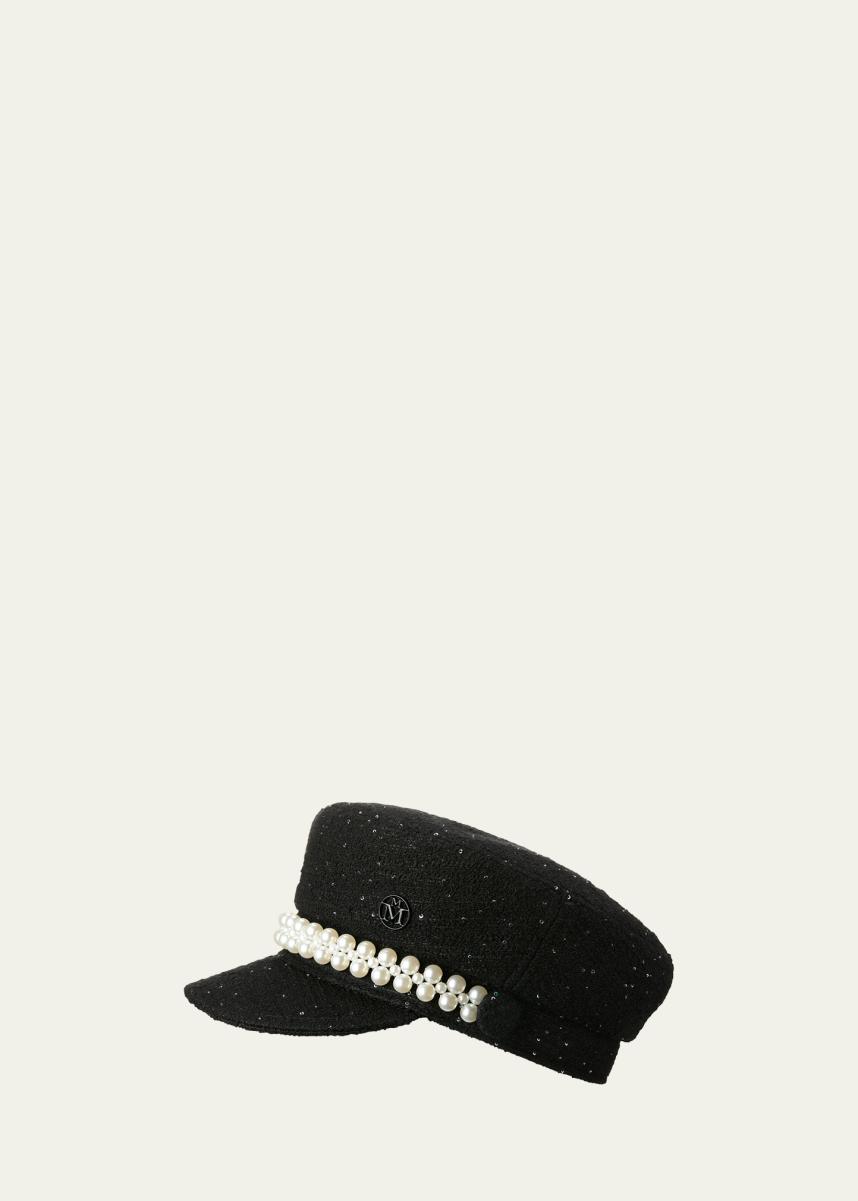 Lele Sadoughi Seersucker Alice  Women’s Headband + Dust Bag -Pink Jersey marinière écru lurex doré - Tissus Jersey à rayure  main image 3