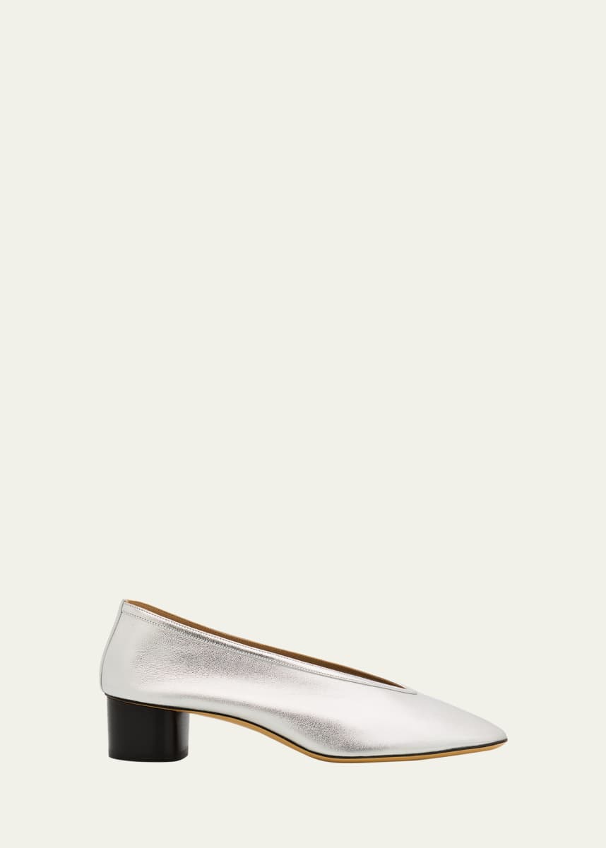 Le Monde Beryl Luna Metallic Leather Pumps
