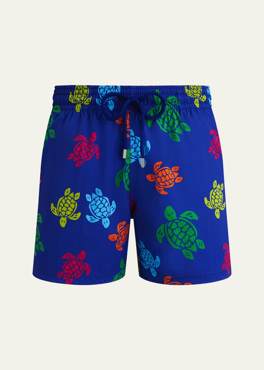 Vilebrequin Men Stretch Multicolor Turtle Swim Trunks