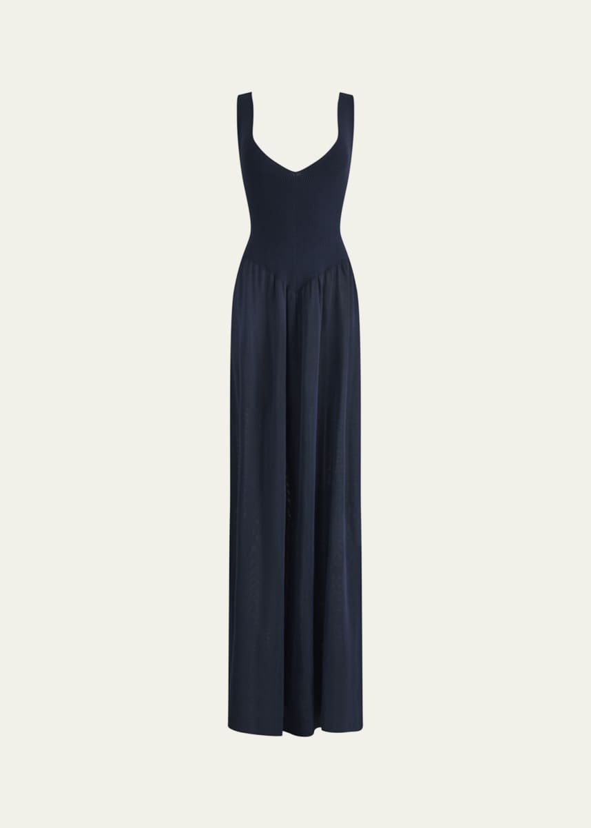 Altuzarra Lollie Plunging Drop-Waist Maxi Dress