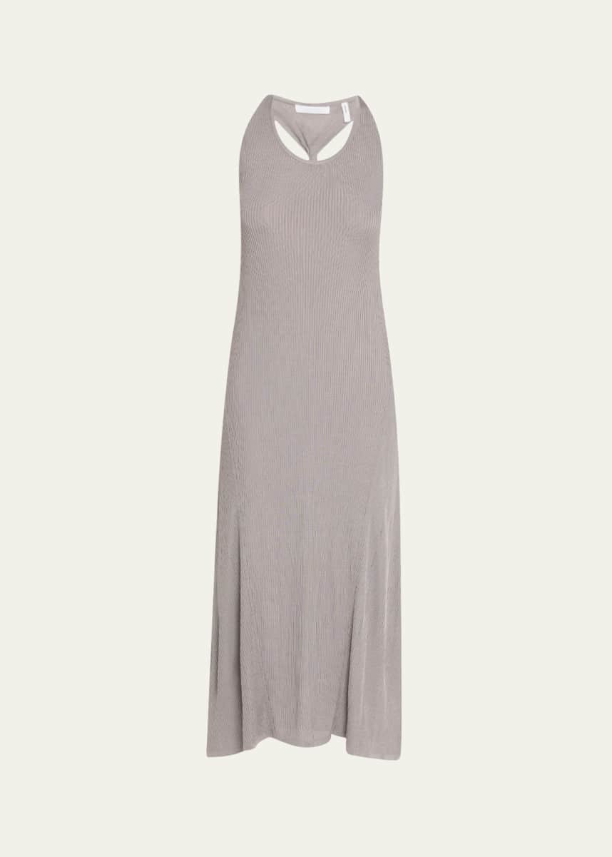 Helmut Lang Twist-Back Ribbed Tank Dress